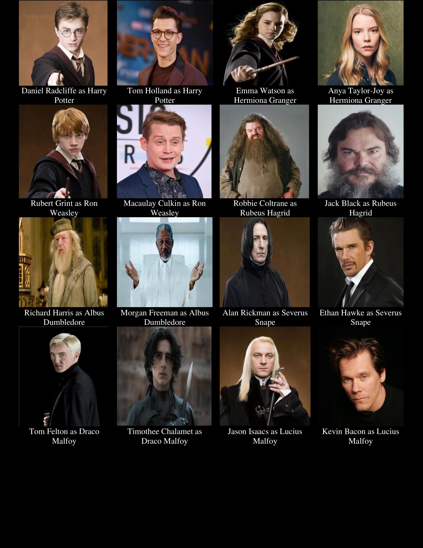 harry potter alternative cast 1