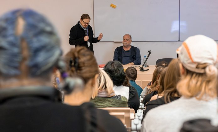 Prof. Kacper Bartczak and Peter Gizzi during the meeting